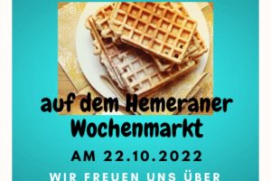 Waffelstand auf dem Hemeraner Wochenmarkt am 22.10.22